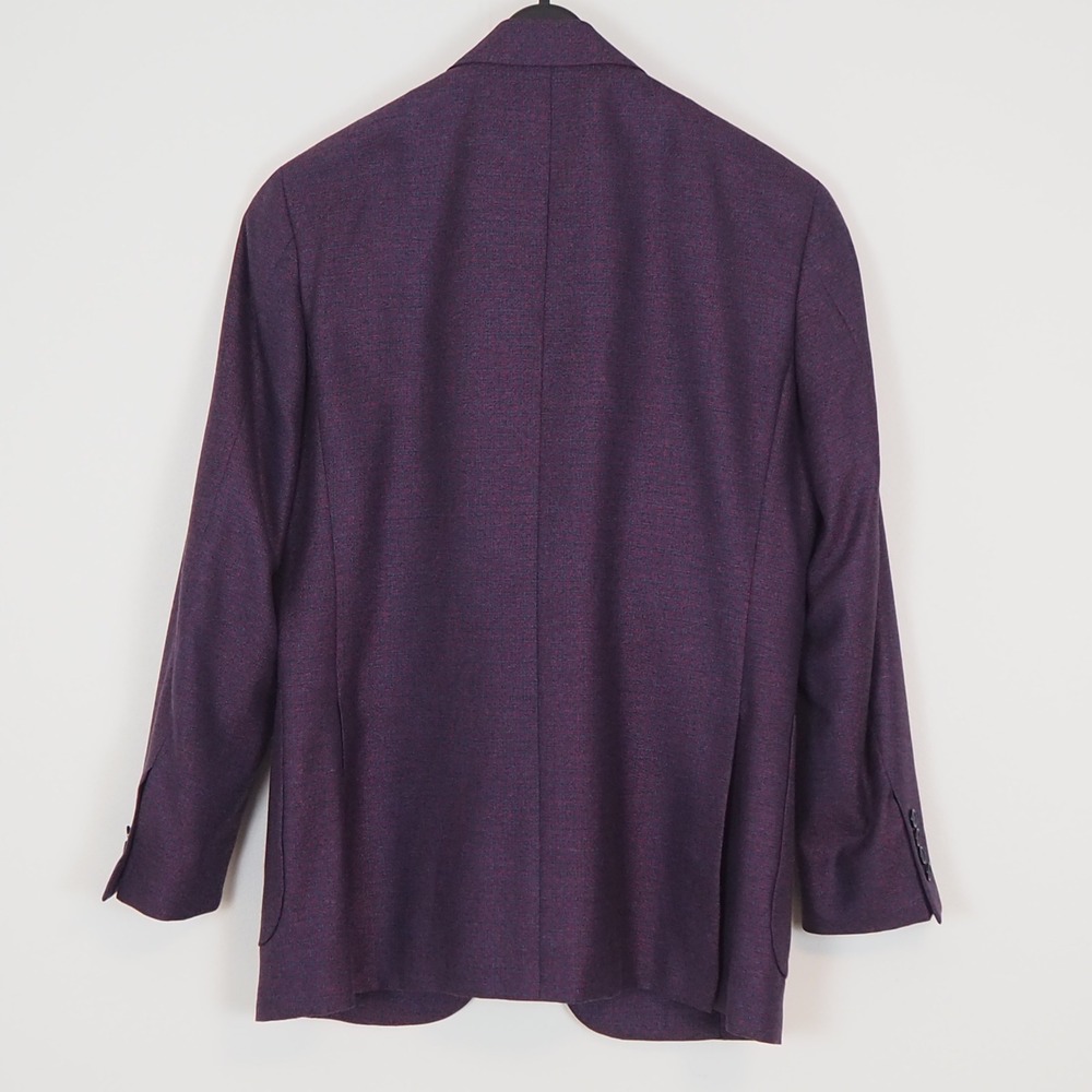 Canali Kei Sport Coat 40R Purple Silk Cashmere Blend Two Button Blazer Italy - Picture 7 of 15